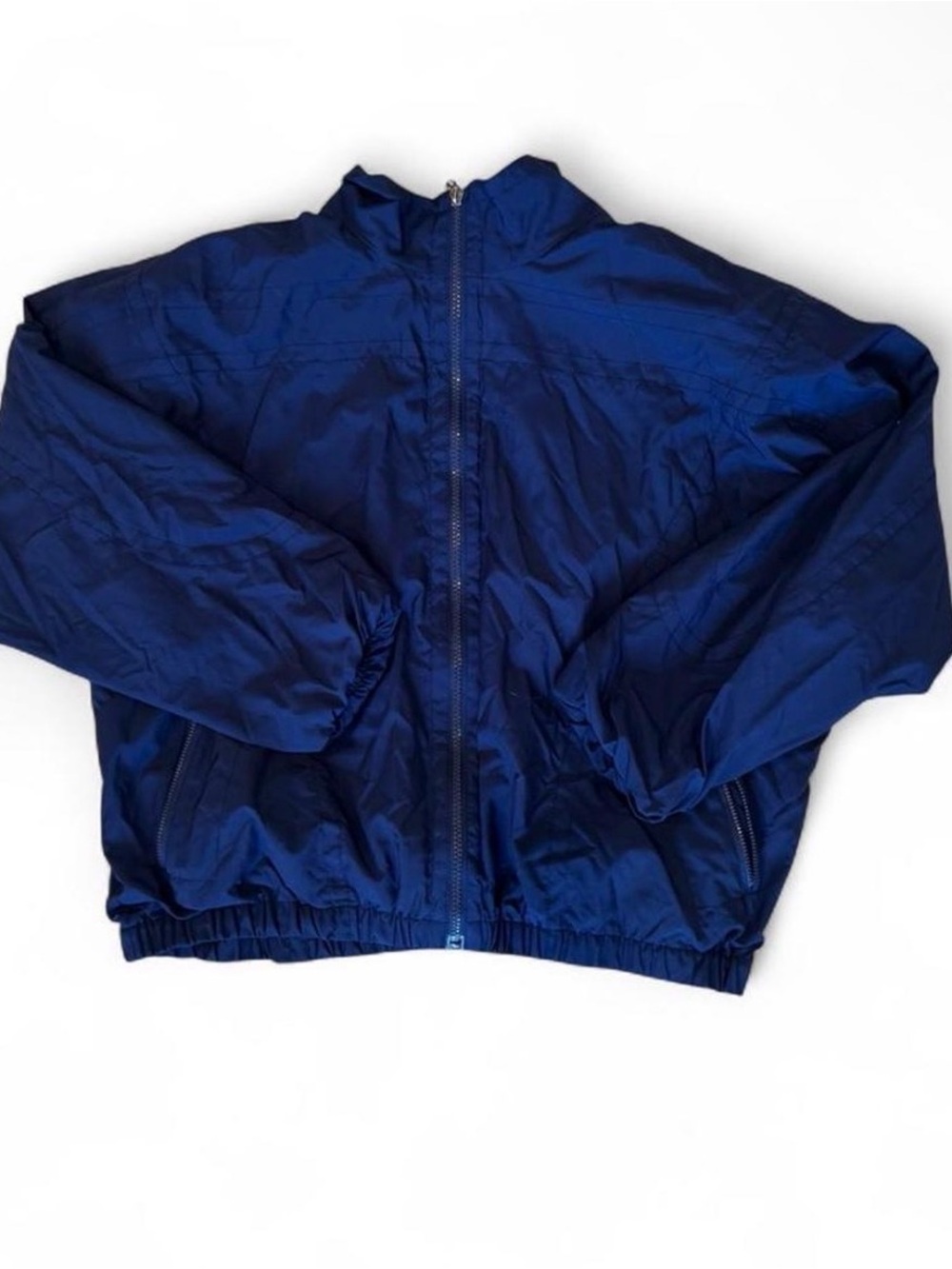 Women’s Navy Blue Bomber Jacket - Classic Zip Front